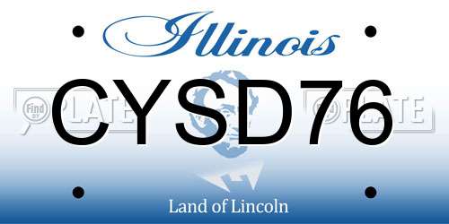 CYSD76 Illinois License Plate
