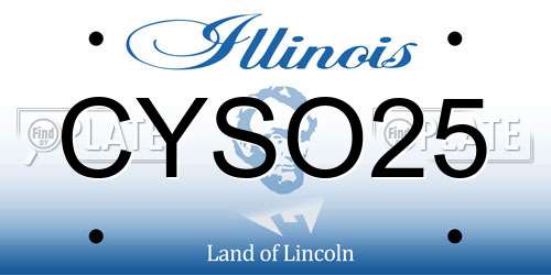 CYSO25 Illinois License Plate