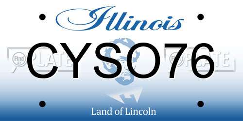 CYSO76 Illinois License Plate