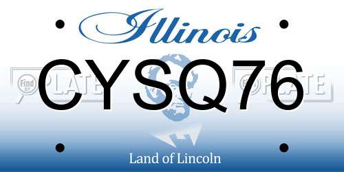 CYSQ76 Illinois License Plate