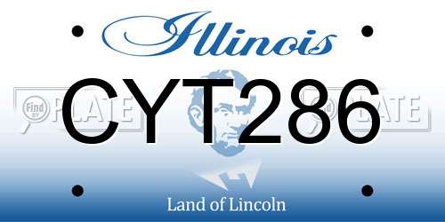 CYT286 Illinois License Plate