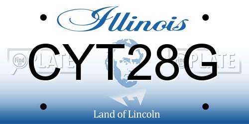CYT28G Illinois License Plate