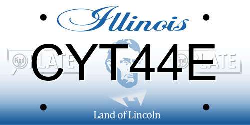 CYT44E Illinois License Plate