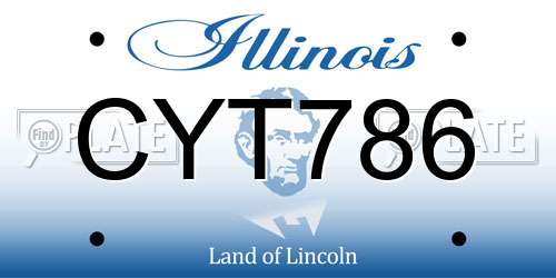 CYT786 Illinois License Plate