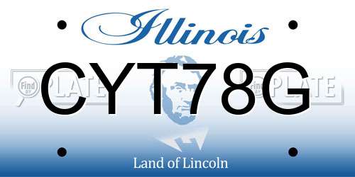 CYT78G Illinois License Plate