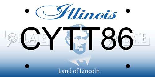 CYTT86 Illinois License Plate