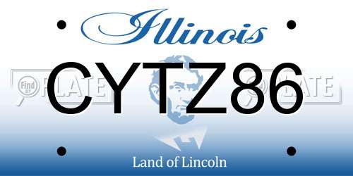 CYTZ86 Illinois License Plate