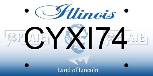 CYXI74 Illinois License Plate