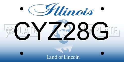 CYZ28G Illinois License Plate