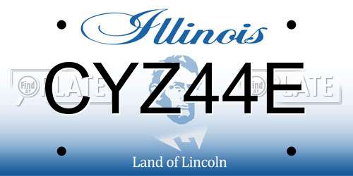 CYZ44E Illinois License Plate