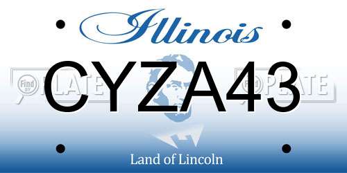 CYZA43 Illinois License Plate