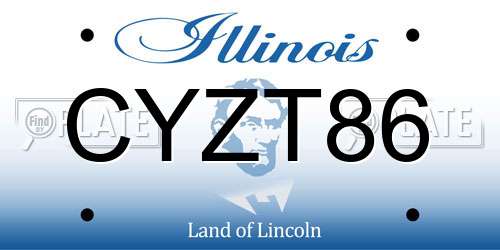 CYZT86 Illinois License Plate