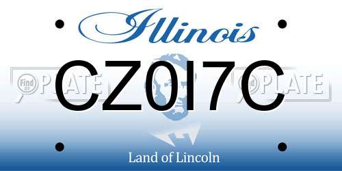 CZ0I7C Illinois License Plate