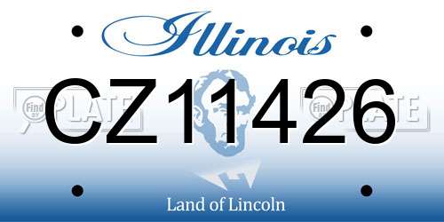 CZ11426 Illinois License Plate
