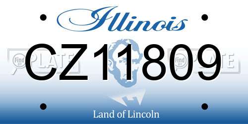 CZ11809 Illinois License Plate