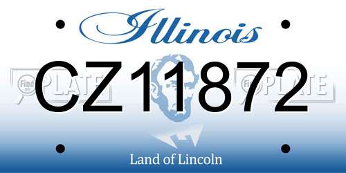 CZ11872 Illinois License Plate