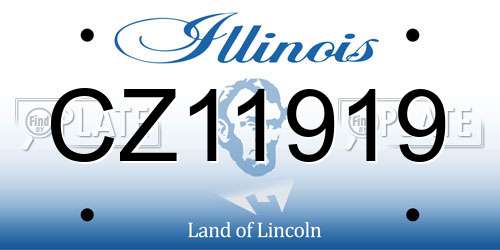 CZ11919 Illinois License Plate