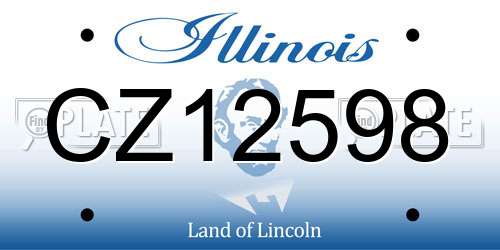 CZ12598 Illinois License Plate