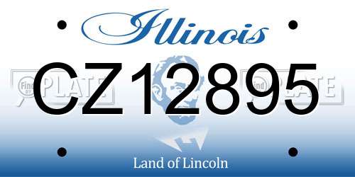 CZ12895 Illinois License Plate