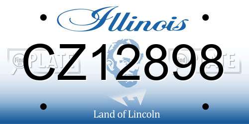 CZ12898 Illinois License Plate