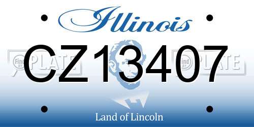 CZ13407 Illinois License Plate