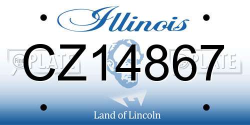 CZ14867 Illinois License Plate