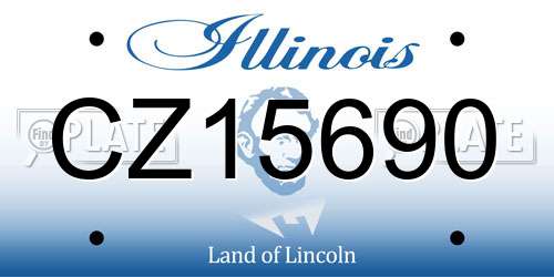 CZ15690 Illinois License Plate