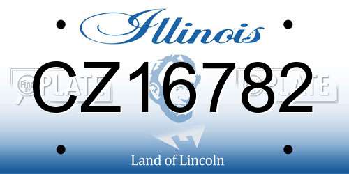 CZ16782 Illinois License Plate