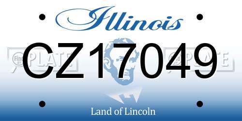CZ17049 Illinois License Plate