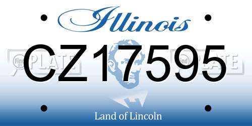 CZ17595 Illinois License Plate