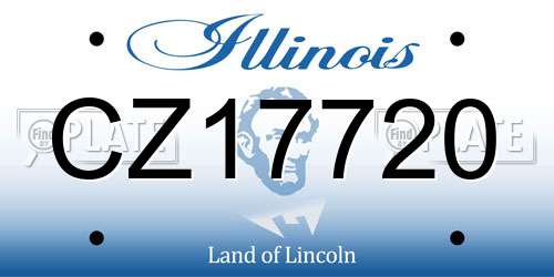 CZ17720 Illinois License Plate