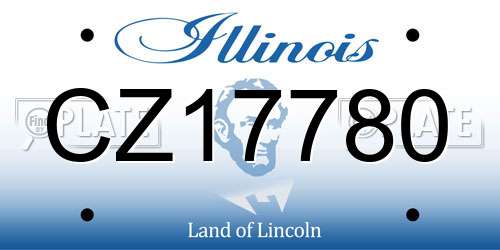CZ17780 Illinois License Plate
