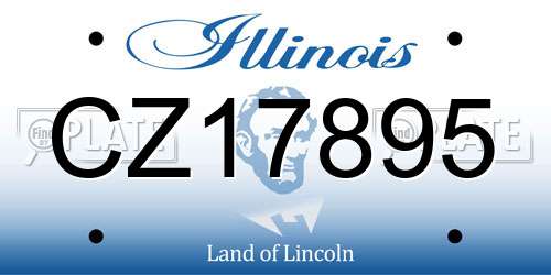 CZ17895 Illinois License Plate