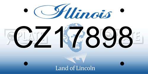 CZ17898 Illinois License Plate