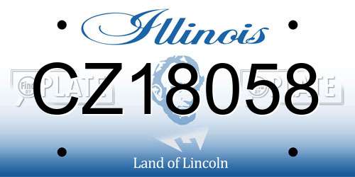 CZ18058 Illinois License Plate