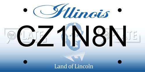 CZ1N8N Illinois License Plate