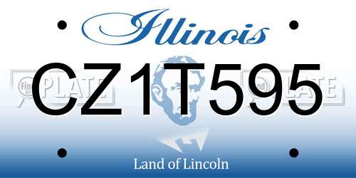 CZ1T595 Illinois License Plate