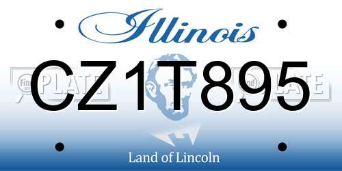 CZ1T895 Illinois License Plate