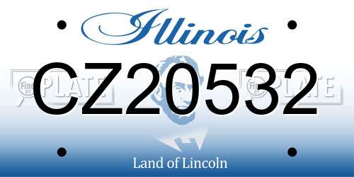 CZ20532 Illinois License Plate