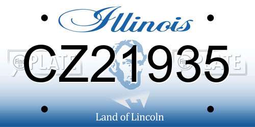 CZ21935 Illinois License Plate