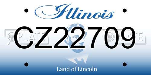 CZ22709 Illinois License Plate