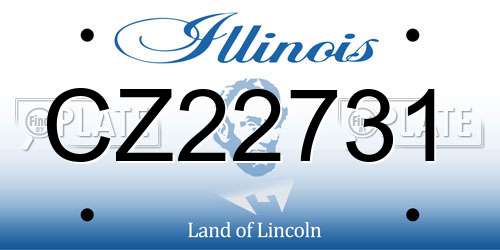 CZ22731 Illinois License Plate