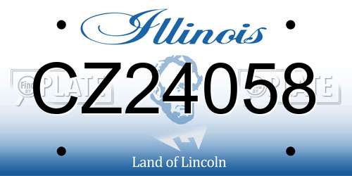 CZ24058 Illinois License Plate
