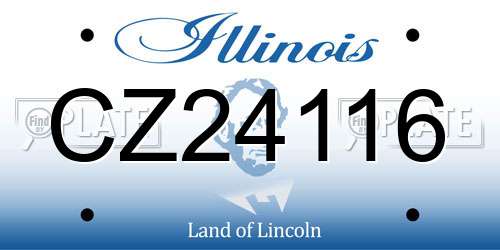 CZ24116 Illinois License Plate