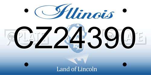 CZ24390 Illinois License Plate