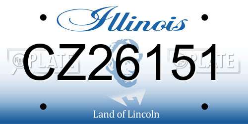CZ26151 Illinois License Plate