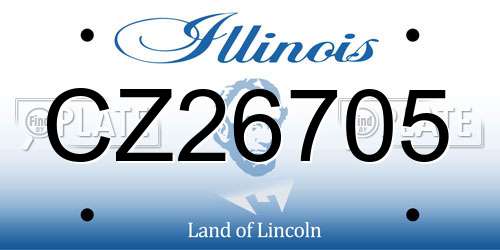 CZ26705 Illinois License Plate