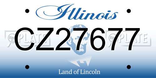 CZ27677 Illinois License Plate
