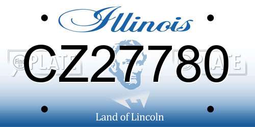 CZ27780 Illinois License Plate