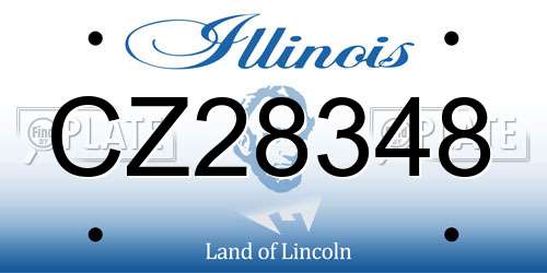 CZ28348 Illinois License Plate